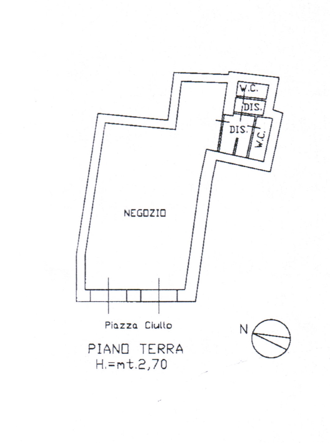 PIAZZA CIULLO, 2 Stanze Stanze,2 BathroomsBathrooms,Locale Commerciale,Affitto,PIAZZA CIULLO,1376