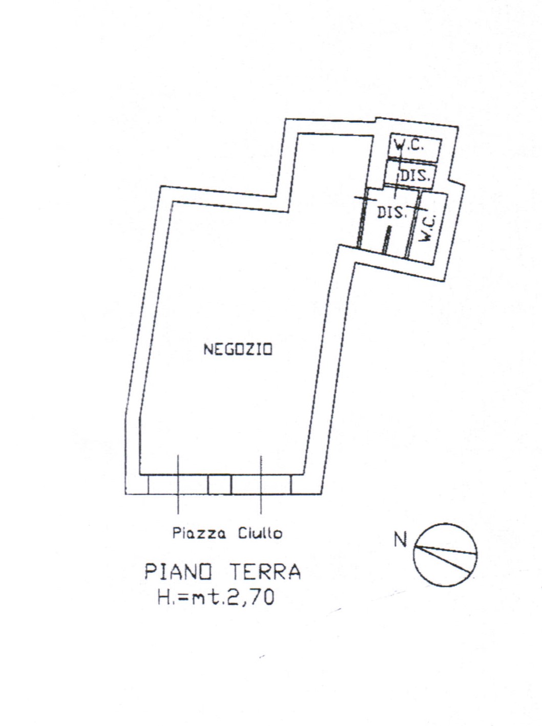 PIAZZA CIULLO, 2 Stanze Stanze,2 BathroomsBathrooms,Locale Commerciale,Affitto,PIAZZA CIULLO,1376